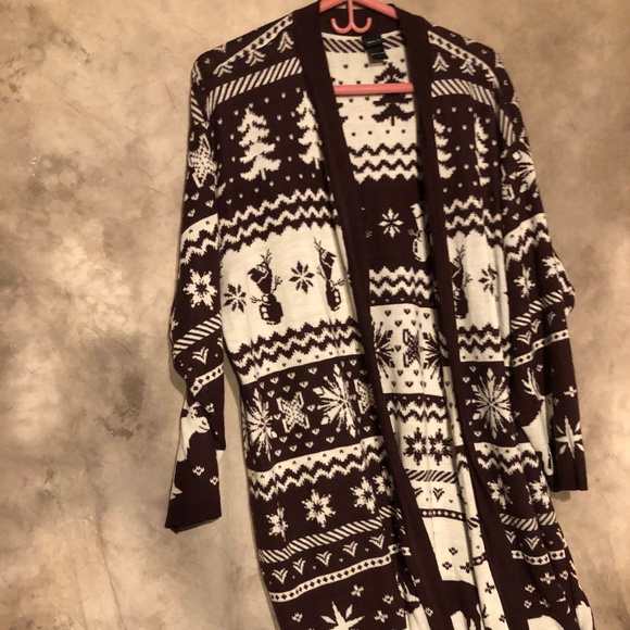 Disney Frozen Olaf Cardigan Sweater Women's 4X Open Front very soft - Picture 8 of 11